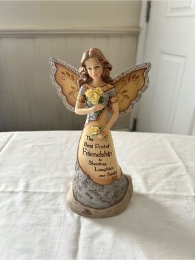 Elements 2009  9” Wooden Friendship Angel #82185 /Like New